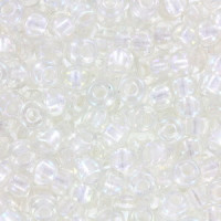 Miyuki rocailles Perlen 6/0 - Pearlized effect crystal white ab 6-3637
